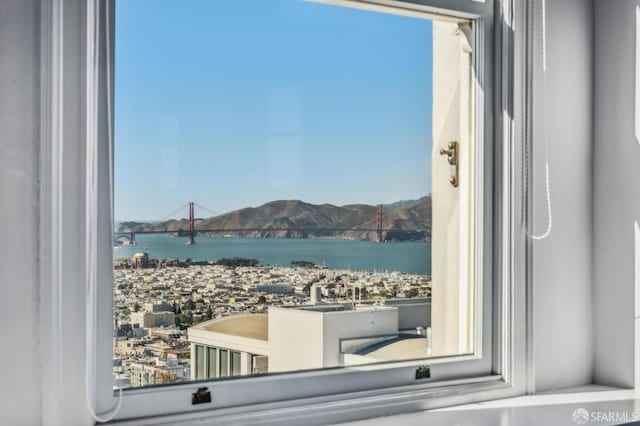 property view of water with a mountain view