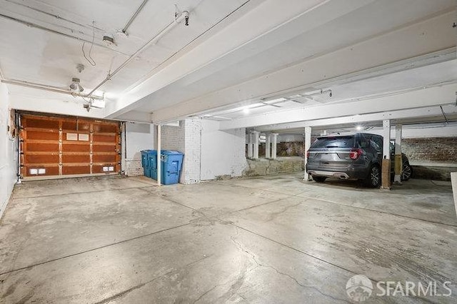 view of parking garage