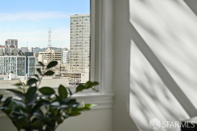 exterior details with a view of city