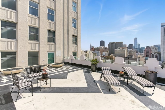 631 Ofarrell St Unit 702, San Francisco, CA 94109 - view of patio featuring a skyline view