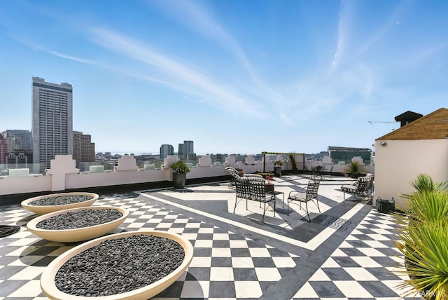631 Ofarrell St Unit 702, San Francisco, CA 94109 - view of patio featuring a skyline view