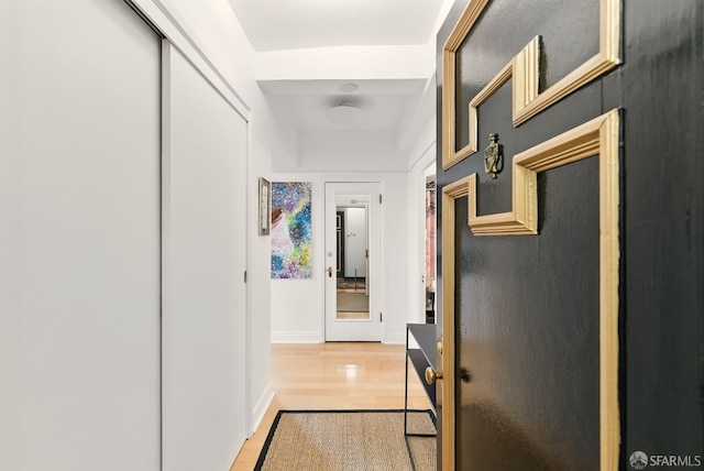 631 Ofarrell St Unit 702, San Francisco, CA 94109 - hall with light wood-style floors and baseboards