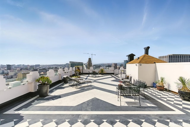 631 Ofarrell St Unit 702, San Francisco, CA 94109 - view of patio featuring a view of city