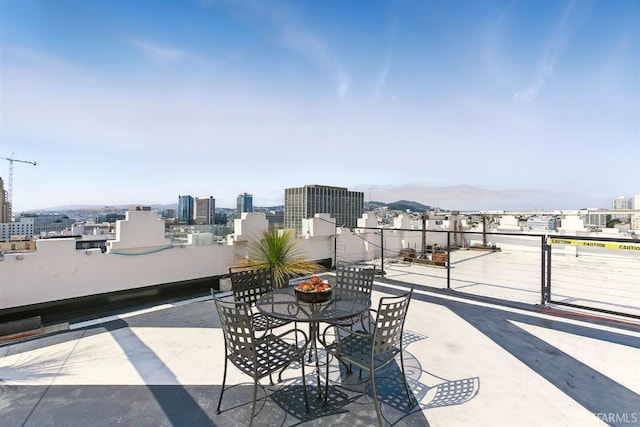 631 Ofarrell St Unit 702, San Francisco, CA 94109 - view of patio featuring a city view and outdoor dining area