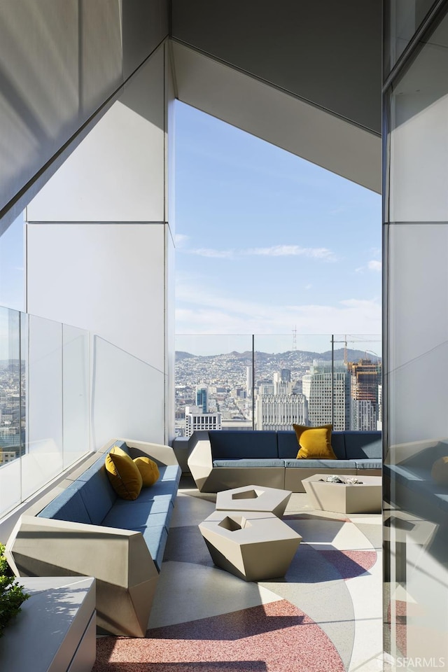 181 Fremont St Unit 58A, San Francisco, CA 94105 - balcony featuring a city view and outdoor lounge area