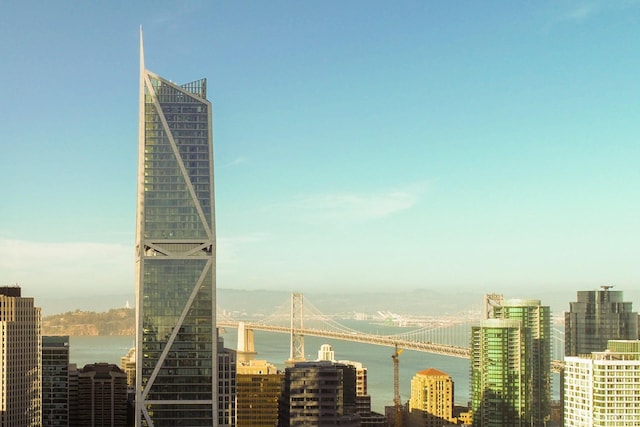 view of city featuring a water view