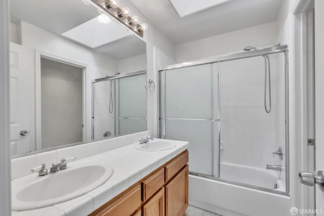 4737 Crestone Peak Dr, Antioch, CA 94531 - full bathroom with double vanity, shower / bath combination with glass door, and a sink