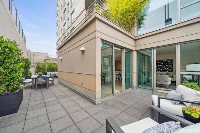 view of patio with outdoor lounge area