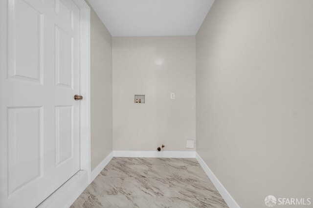 3779 Park Boulevard Way, Oakland, CA 94610 - laundry room with washer hookup, hookup for a gas dryer, and light marble finish floors