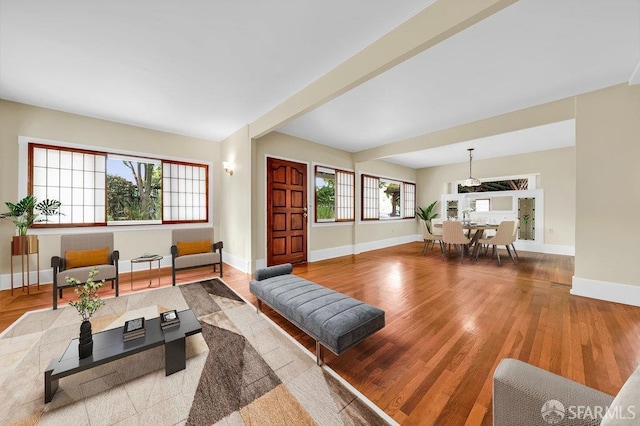 3779 Park Boulevard Way, Oakland, CA 94610 - living room with baseboards and wood finished floors