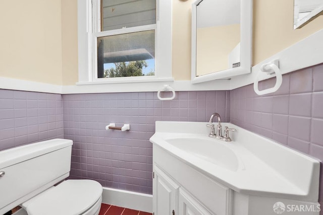 3779 Park Boulevard Way, Oakland, CA 94610 - half bath with tile walls, vanity, and wainscoting
