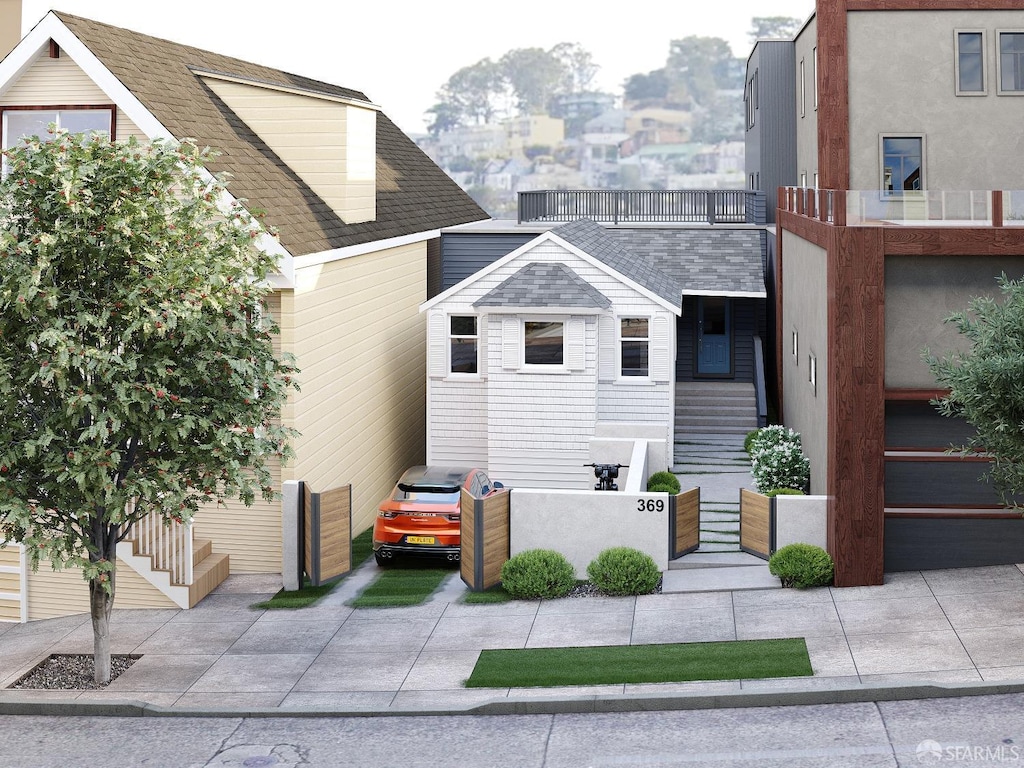 369 Valley St, San Francisco, CA 94131 - view of side of home with a shingled roof