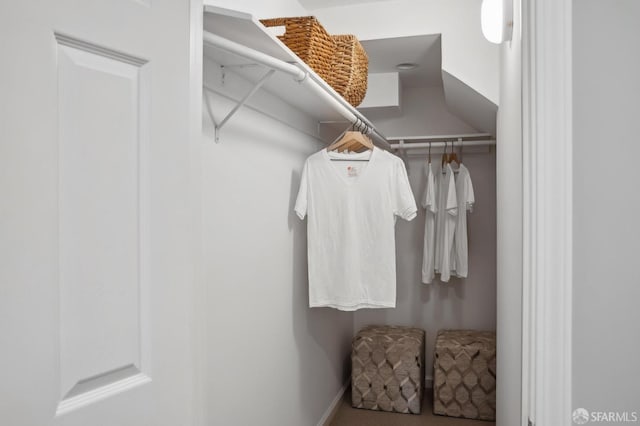 view of walk in closet