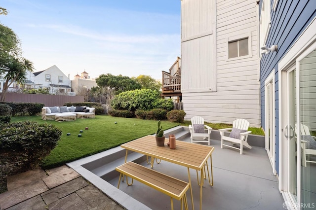 view of patio / terrace with outdoor lounge area