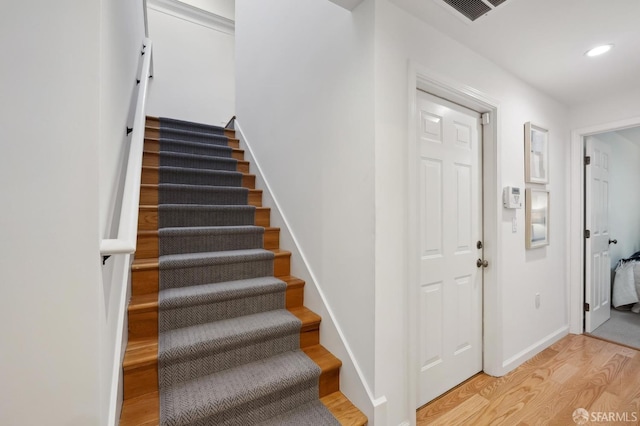 interior space with hardwood / wood-style floors