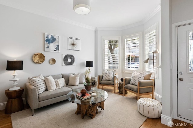 1758 Palou Ave, San Francisco, CA 94124 - living room featuring wood finished floors, ornamental molding, and baseboards