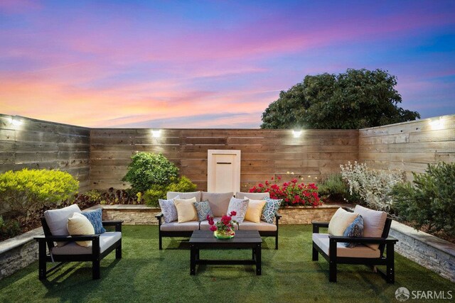 1758 Palou Ave, San Francisco, CA 94124 - fenced backyard with an outdoor living space