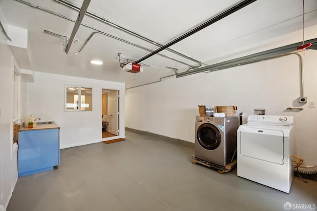 67 Rome St, San Francisco, CA 94112 - washroom with a garage and washing machine and clothes dryer
