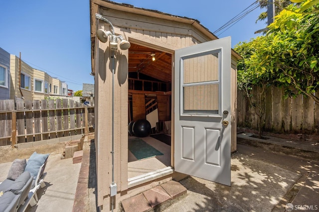 67 Rome St, San Francisco, CA 94112 - view of outdoor structure with a fenced backyard