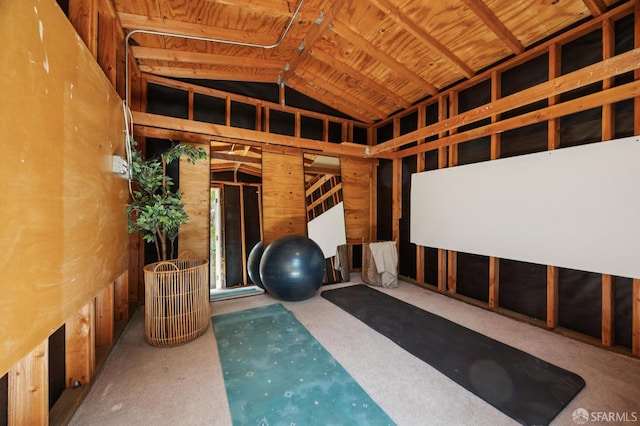 67 Rome St, San Francisco, CA 94112 - workout room featuring vaulted ceiling