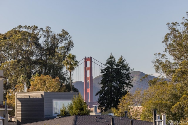 exterior space with a mountain view