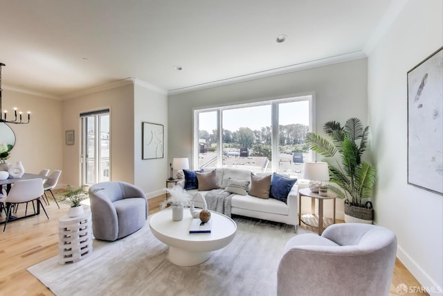 165 Summit Way, San Francisco, CA 94132 - living area with plenty of natural light, wood finished floors, a chandelier, and ornamental molding