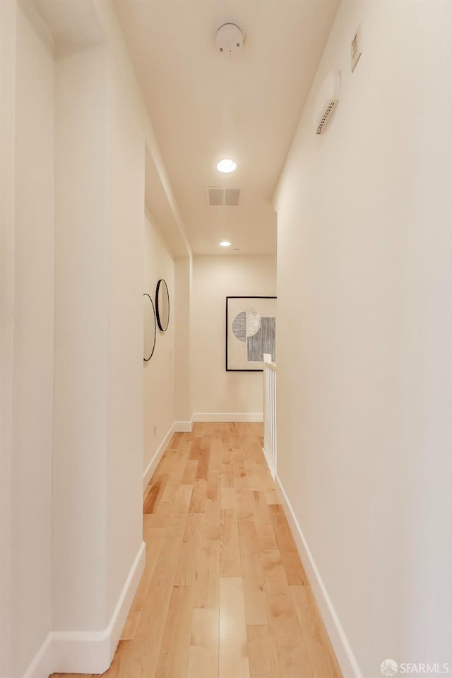 165 Summit Way, San Francisco, CA 94132 - corridor with light wood finished floors, recessed lighting, and baseboards