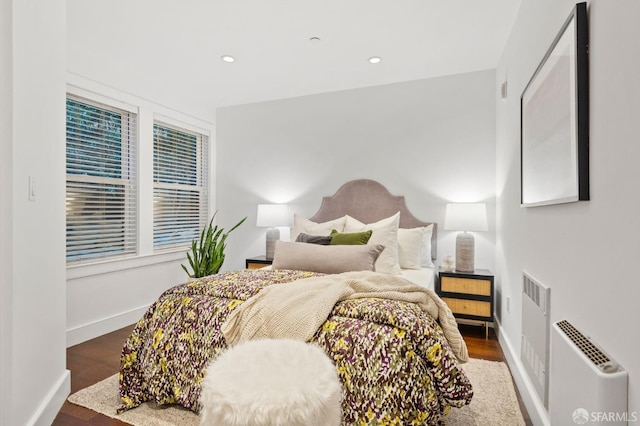 bedroom with wood-type flooring