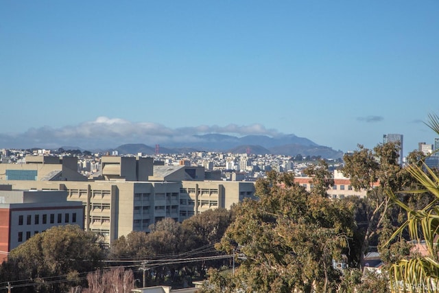 property's view of city featuring a mountain view