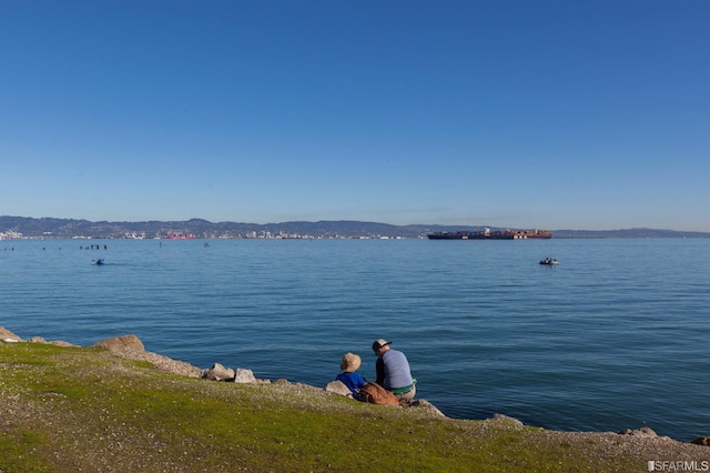 property view of water with a mountain view