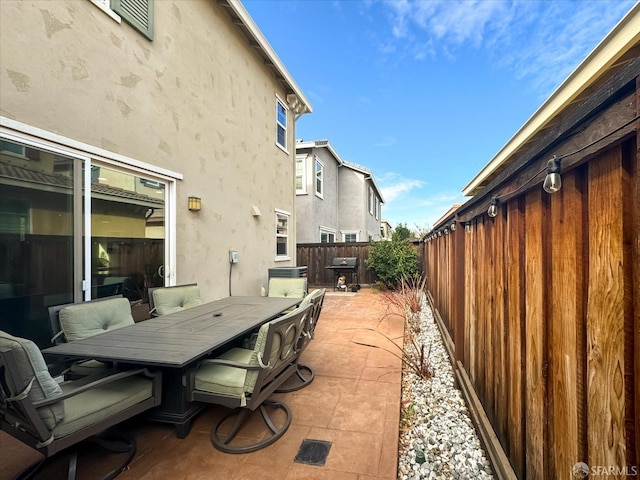 view of patio featuring grilling area