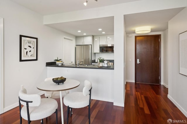 451 Kansas St Unit 428, San Francisco, CA 94107 - dining area with dark wood finished floors and recessed lighting
