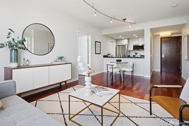 451 Kansas St Unit 428, San Francisco, CA 94107 - living area with wood finished floors and baseboards