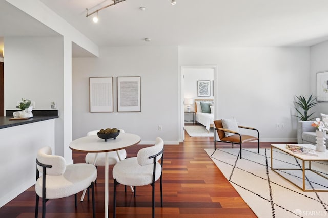 451 Kansas St Unit 428, San Francisco, CA 94107 - dining room with wood finished floors and track lighting