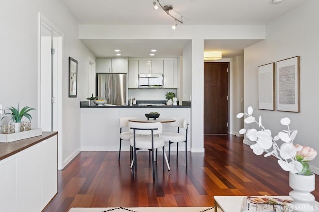 451 Kansas St Unit 428, San Francisco, CA 94107 - dining space featuring dark wood finished floors and recessed lighting