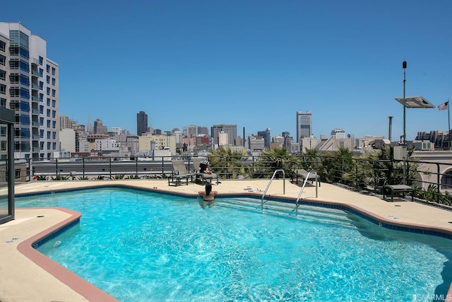 view of pool with a patio