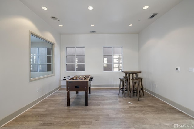 3901 Lick Mill Blvd Unit 165, Santa Clara, CA 95054 - rec room with recessed lighting, wood finished floors, and baseboards