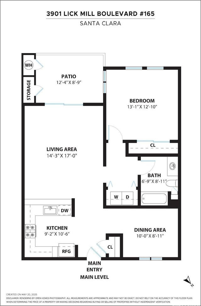3901 Lick Mill Blvd Unit 165, Santa Clara, CA 95054 - floor plan / room layout