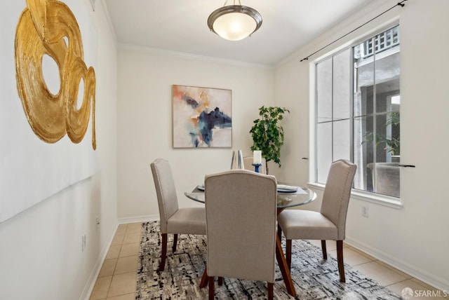3901 Lick Mill Blvd Unit 165, Santa Clara, CA 95054 - dining area with healthy amount of natural light, light tile patterned floors, ornamental molding, and baseboards
