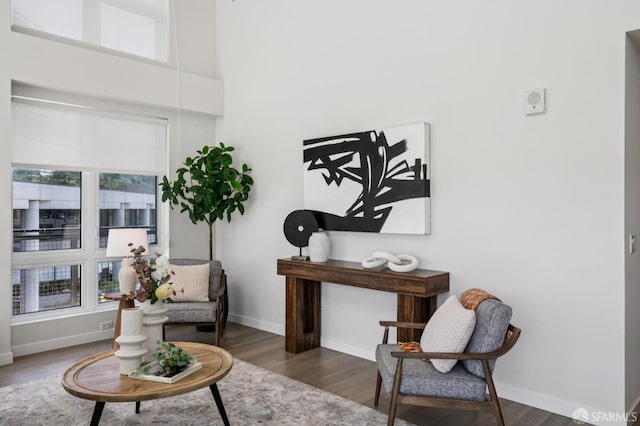 1605 Riviera Ave Unit 608, Walnut Creek, CA 94596 - living area with wood finished floors and baseboards