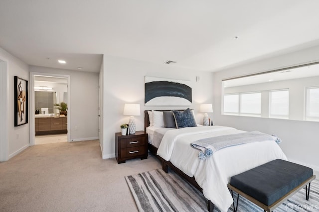 1605 Riviera Ave Unit 608, Walnut Creek, CA 94596 - bedroom with light colored carpet and ensuite bathroom