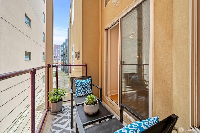 balcony with a city view