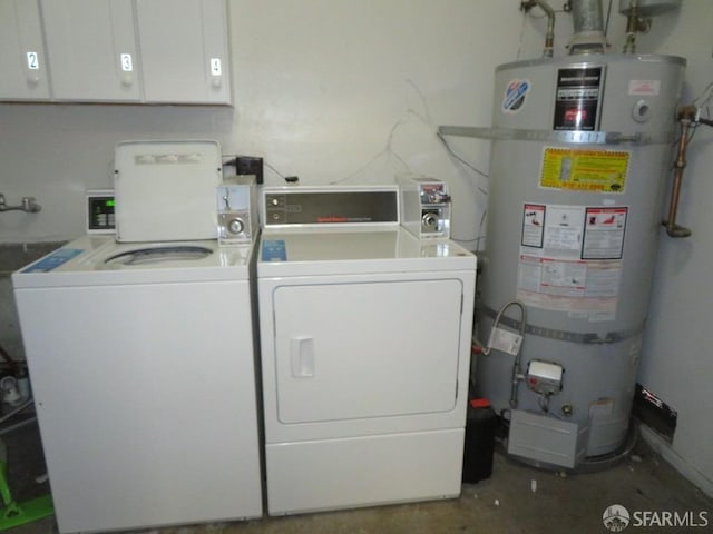 5020 Clarke St, Oakland, CA 94609 - laundry room with cabinet space, independent washer and dryer, and secured water heater