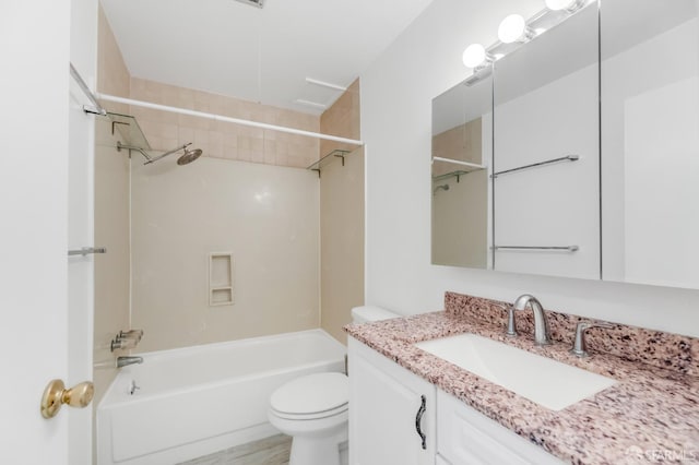 5020 Clarke St, Oakland, CA 94609 - bathroom with vanity, toilet, and shower / washtub combination
