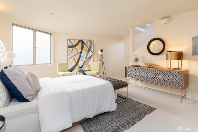 view of carpeted bedroom