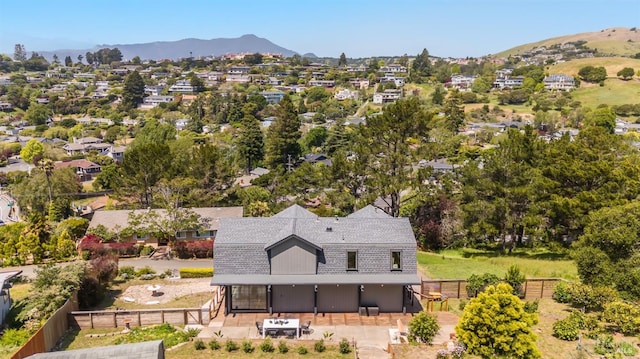 aerial view featuring a mountain view
