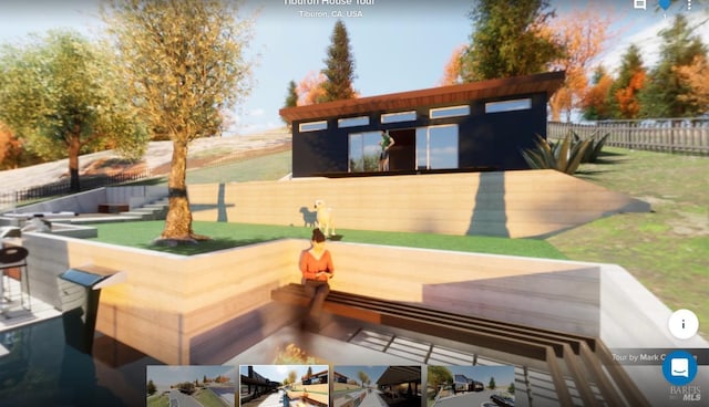 exterior space featuring fence