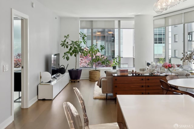 333 Beale St Unit 4E, San Francisco, CA 94105 - dining area featuring wood finished floors and baseboards