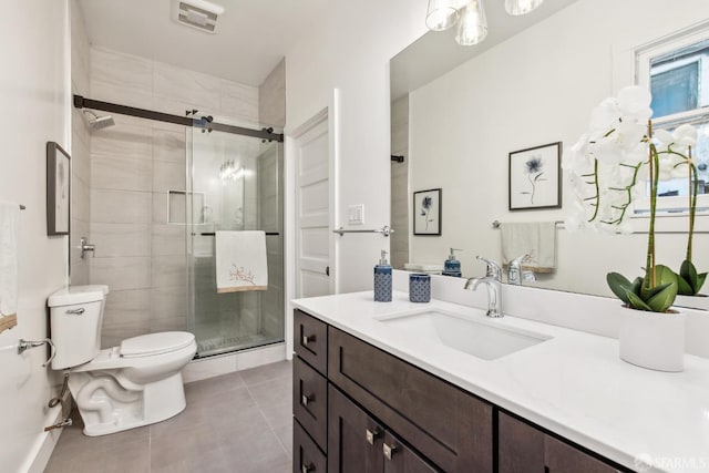 1015 Key Ave, San Francisco, CA 94124 - full bath with vanity, a shower stall, and tile patterned floors