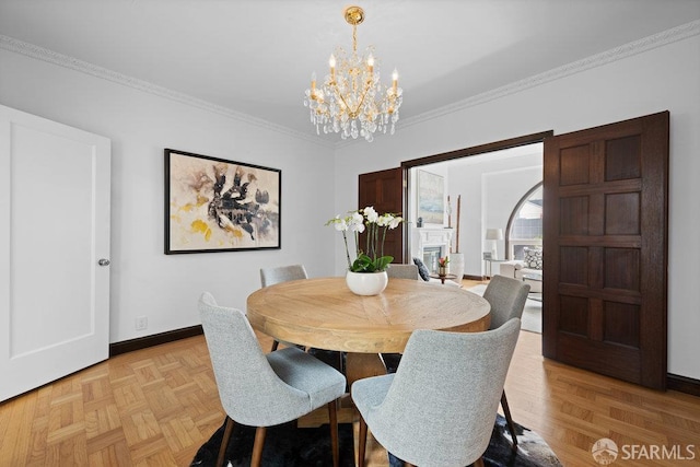 57 Masonic Ave, San Francisco, CA 94118 - dining room with a chandelier and ornamental molding